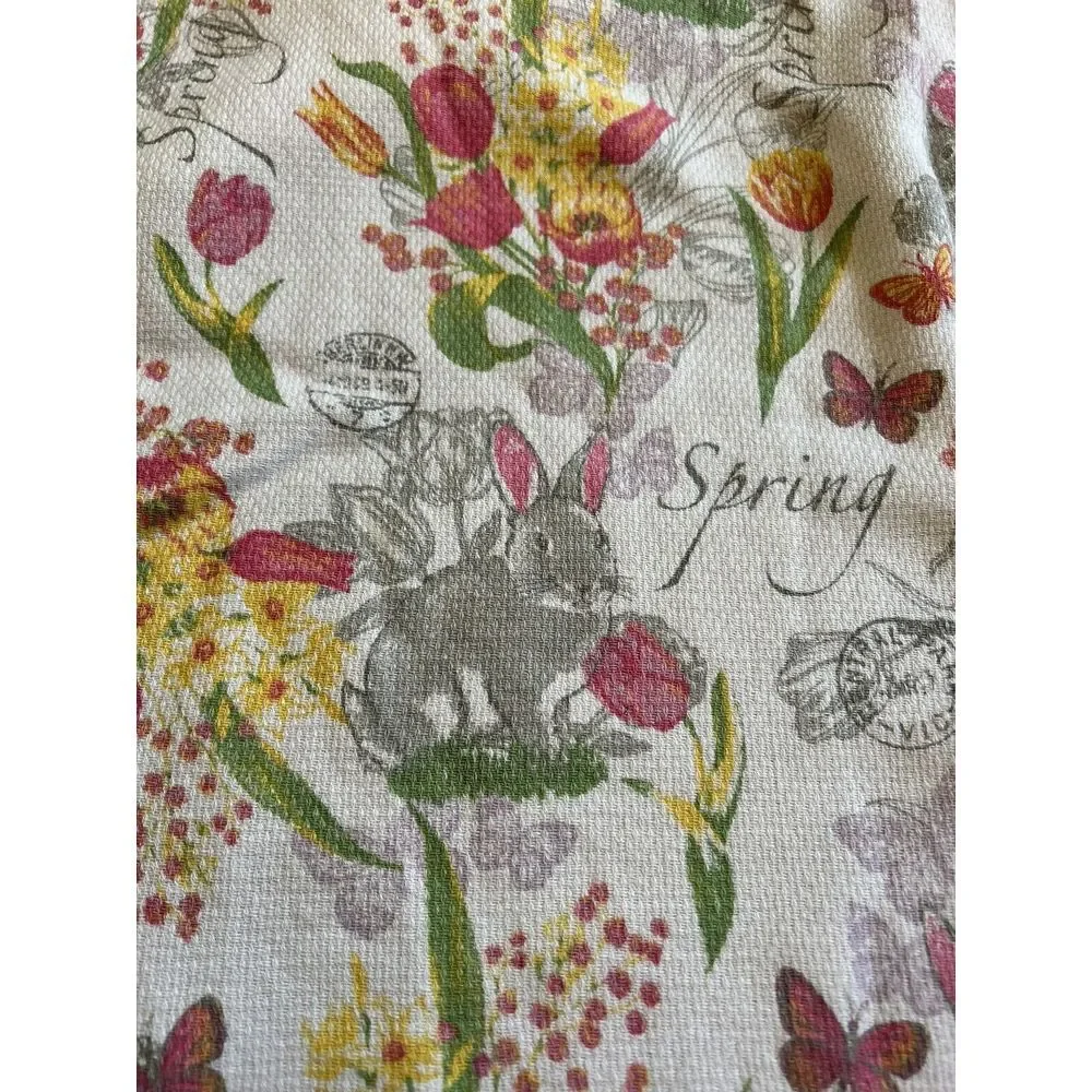 DEBORAGH CONNOLLY SPRING EASTER FLORAL COTTON TABLECLOTH‎ OBLONG 53